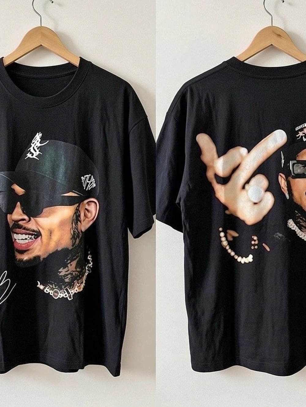 The Face Of Chris Brown Breezy T-Shirt Black